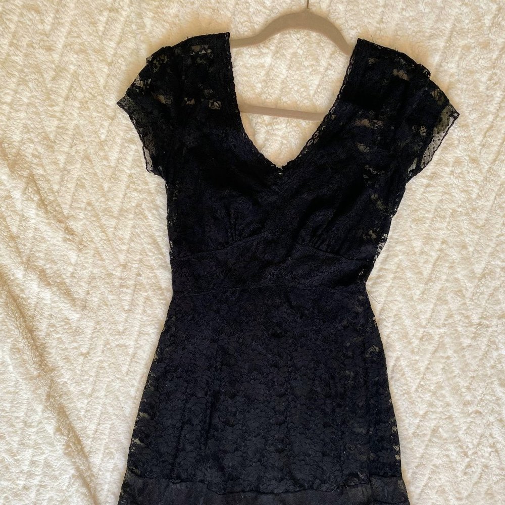 Royal Bones by Daang Black Mini Dress